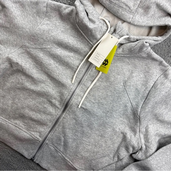 All in Motion Womens XXL Heather Gray Fleece Full Zip Hooded Sweatshirt - Picture 2 of 2